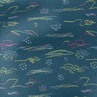 Color Line Graffiti Waterproof Canvas