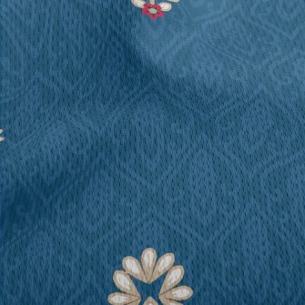 Flower Decorative Pattern Athletic Mesh Flat Back