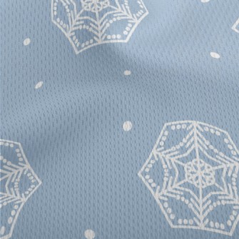 Octagonal Snowflake Pattern Athletic Mesh Flat Back
