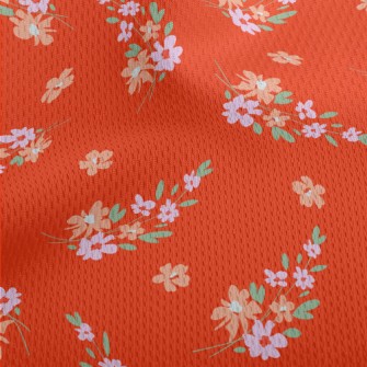 Cute Colorful Flowers Athletic Mesh Flat Back