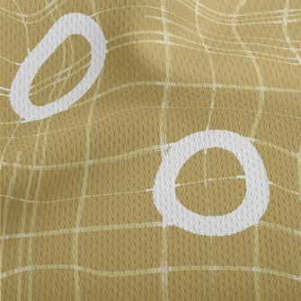 Simple Circle Pattern Athletic Mesh Flat Back