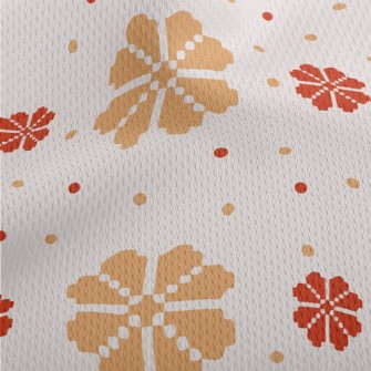 Hand Painted Flowers Athletic Mesh Flat Back