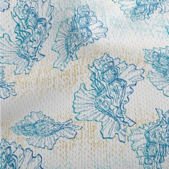 Hand Drawn Beautiful Shells Athletic Mesh Flat Back