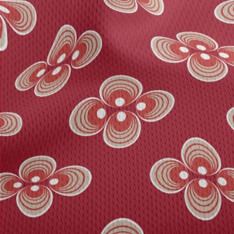 Modern Circle Decoration Athletic Mesh Flat Back