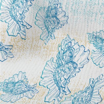 Hand Drawn Beautiful Shells Terry