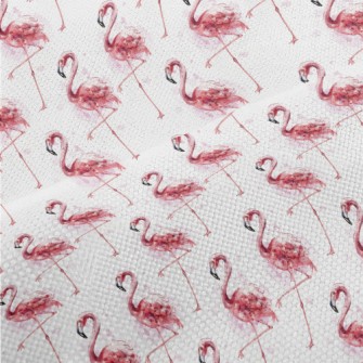 Watercolor Flamingo Performance Linen