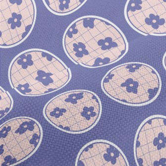 Doodle Flower Circle Performance Linen