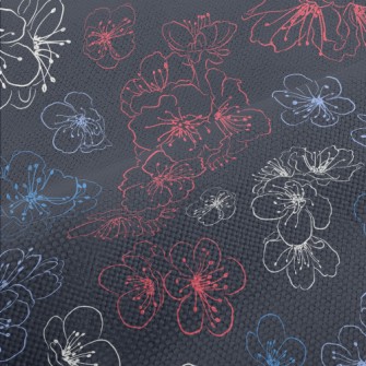 Colorful Hand Drawn Cherry Blo Performance Linen