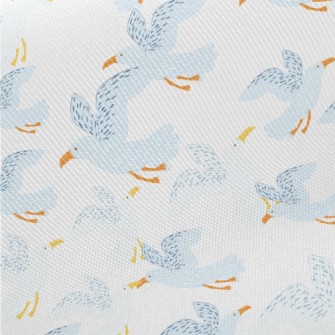 Hand Drawn Cute Seagull Twill