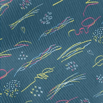 Color Line Graffiti Standard Corduroy