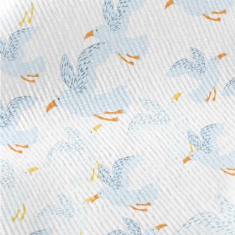 Hand Drawn Cute Seagull Standard Corduroy