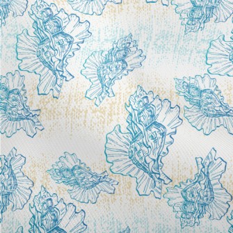 Hand Drawn Beautiful Shells Dobby