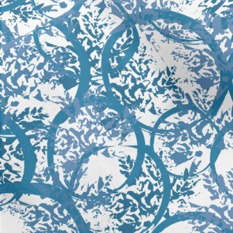Blue Watercolor Doodle Micro Fleece