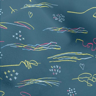 Color Line Graffiti Micro Fleece