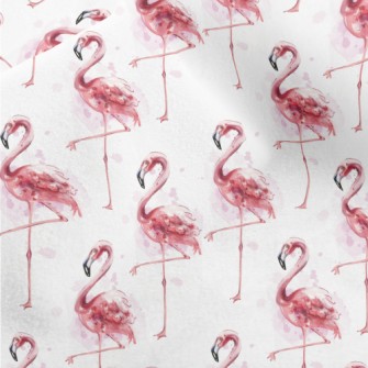 Watercolor Flamingo Micro Fleece
