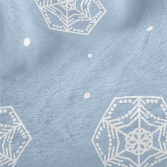 Octagonal Snowflake Pattern Minky