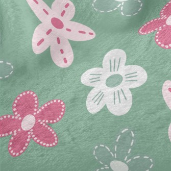 Graffiti Cute Flowers Minky