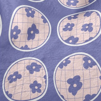 Doodle Flower Circle Minky