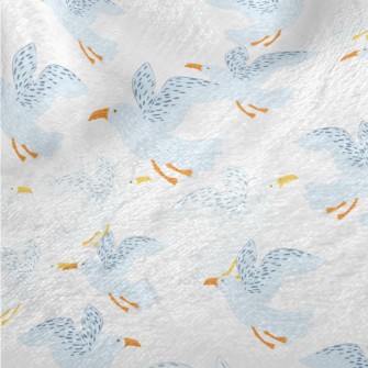 Hand Drawn Cute Seagull Minky