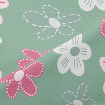 Graffiti Cute Flowers Piqué