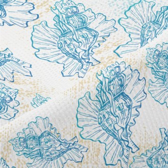 Hand Drawn Beautiful Shells Piqué