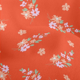 Cute Colorful Flowers Lightweight Performance Linen
