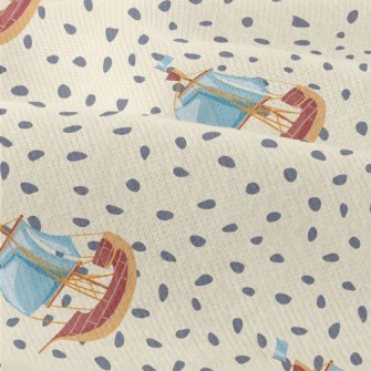 Hand Drawn Cartoon Sailboat Modern Jersey