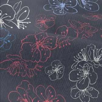 Colorful Hand Drawn Cherry Blo Modern Jersey