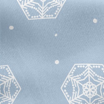 Octagonal Snowflake Pattern Jersey Backed Fleece
