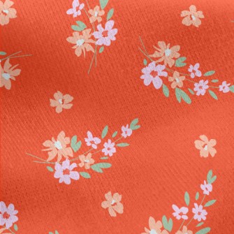 Cute Colorful Flowers Jersey Backed Fleece