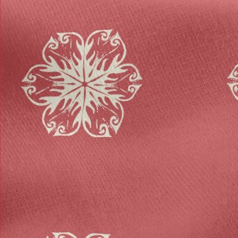 Creative Retro Snowflakes Jersey Backed Fleece