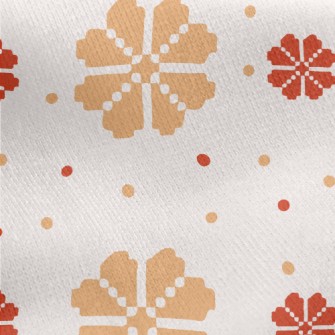 Hand Painted Flowers Jersey Backed Fleece