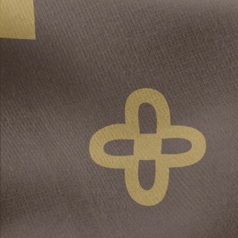 Simple Geometric Flowers Jersey Backed Fleece