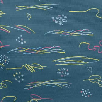 Color Line Graffiti Pongee