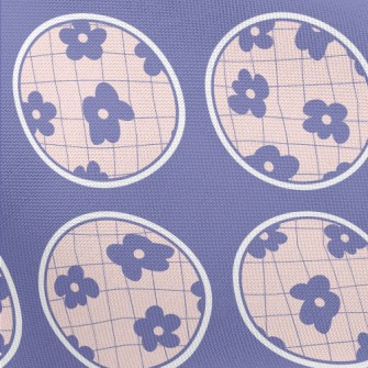 Doodle Flower Circle Pongee