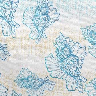 Hand Drawn Beautiful Shells Pongee