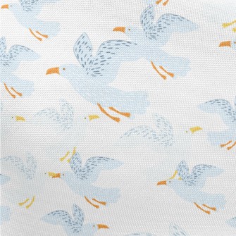 Hand Drawn Cute Seagull Pongee