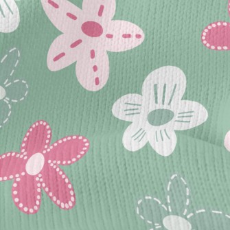 Graffiti Cute Flowers Stretch Jersey