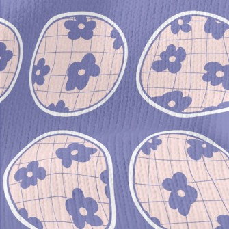 Doodle Flower Circle Stretch Jersey