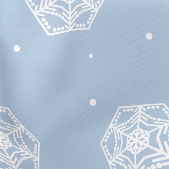 Octagonal Snowflake Pattern Lightweight Cotton Poplin
