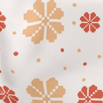 Hand Painted Flowers Lightweight Cotton Poplin