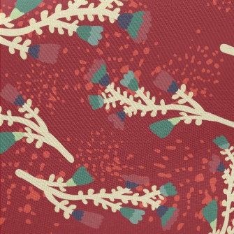 Children's Hand-painted Fl Midweight Cotton Poplin