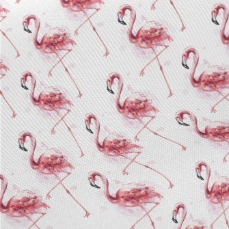Watercolor Flamingo Midweight Cotton Poplin