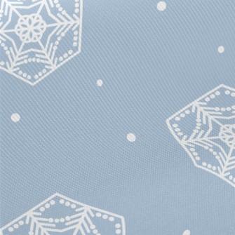 Octagonal Snowflake Pattern Midweight Cotton Poplin