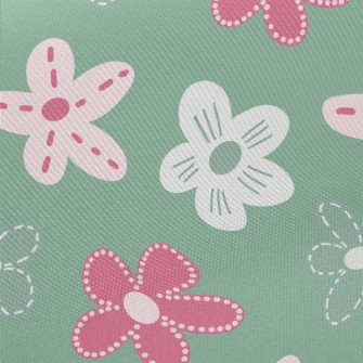 Graffiti Cute Flowers Midweight Cotton Poplin