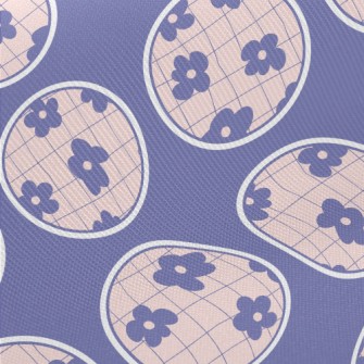 Doodle Flower Circle Midweight Cotton Poplin