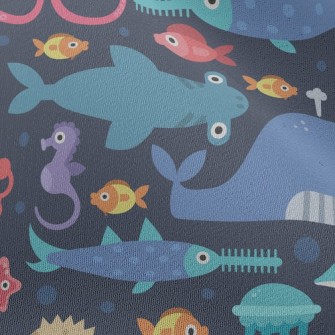 Funny Big-eyed Sea Animals Chiffon