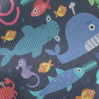 Funny Big-eyed Sea Animals Standard Corduroy