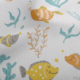Leisurely Little Fish On The B Athletic Mesh Flat Back