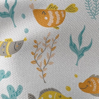 Leisurely Little Fish On The B Waterproof Canvas